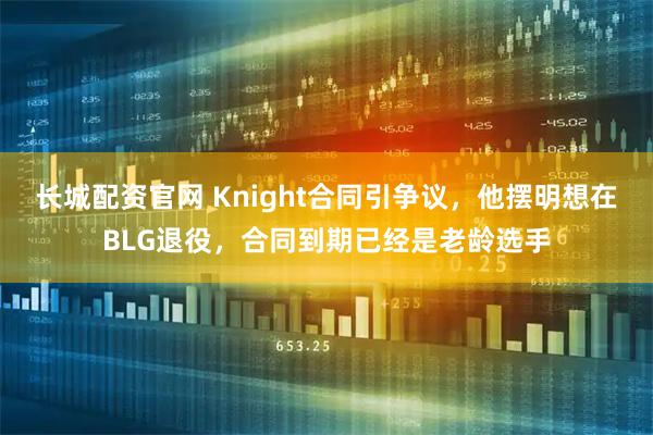 长城配资官网 Knight合同引争议，他摆明想在BLG退役，合同到期已经是老龄选手